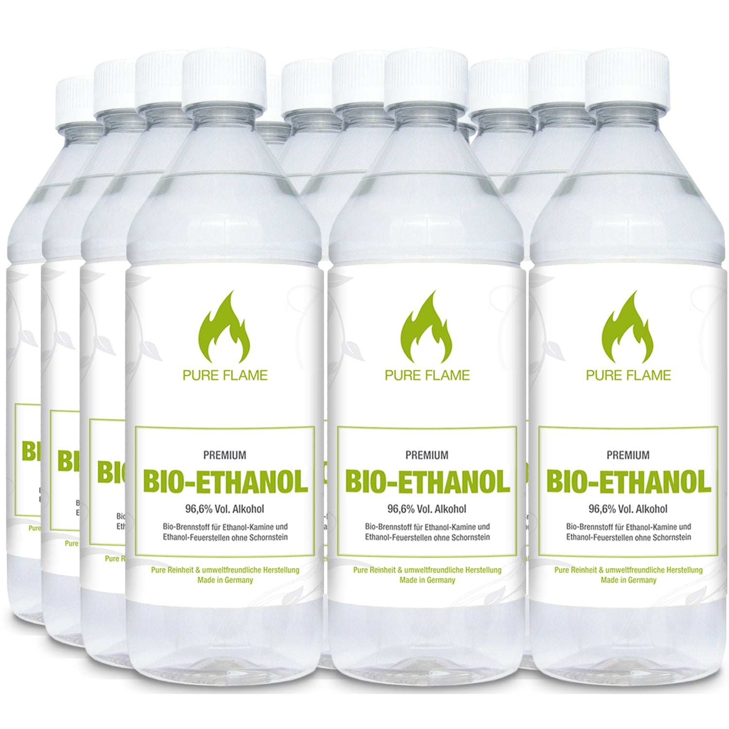 Pack de 12 bouteilles de 1 litre de bioéthanol liquide Ecoflame